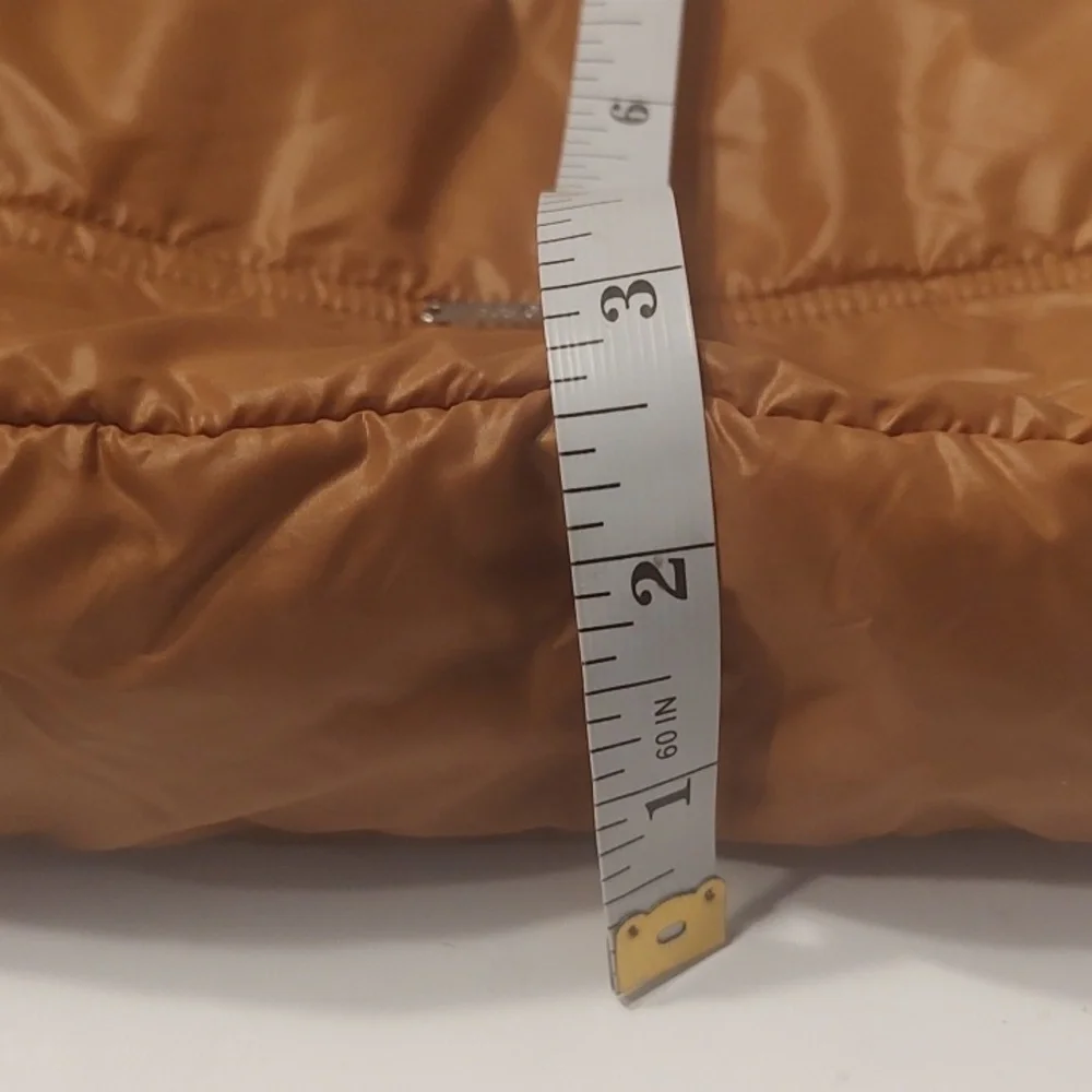 Anorak Burnt Orange Puffy Travel Toiletry Bag Pouch zipper lightweight‎